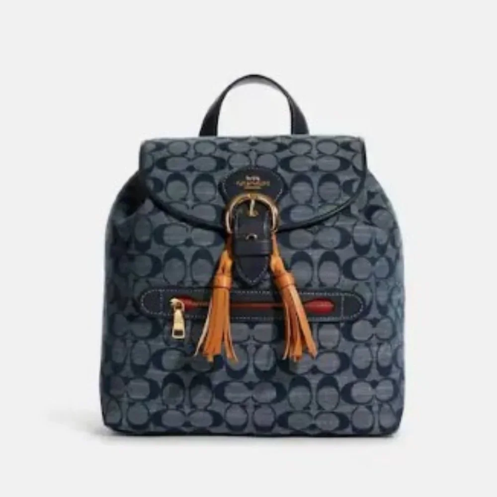 Kleo Backpack In Signature Chambray - Picture 1 of 4